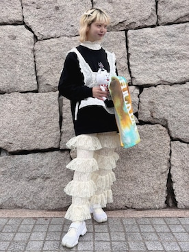 「Heroine mysélfのアイテム（パンツ、ホワイト系）」を使った、ﾅﾂｷさん（レディース・166cm）の夏コーディネート