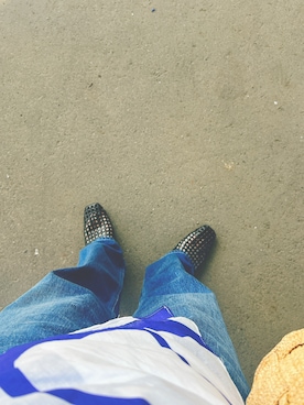 「BEAUTY&YOUTH UNITED ARROWS（ビューティーアンドユースユナイテッドアローズ）のアイテム（サンダル）」を使った、サキさん（レディース・155cm）の夏コーディネート