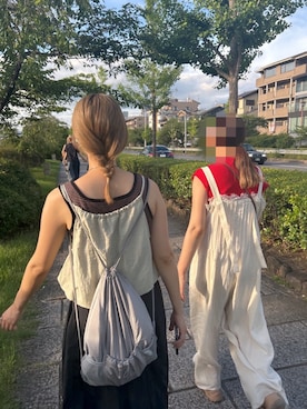 「mystic（ミスティック）のアイテム（スカート）」を使った、miyoさん（レディース・157cm）の夏コーディネート