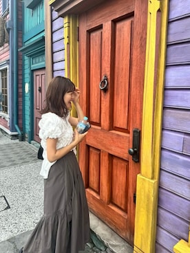 「Ungrid（アングリッド）のアイテム（スカート）」を使った、miyoさん（レディース・157cm）の夏コーディネート