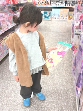 「ヒラキ（ヒラキ）のアイテム」を使った、しー♡なー♡はー♡さん（キッズ・100cm）の春コーディネート