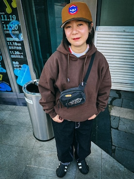 「STARTER（スターター）のアイテム（バッグ）」を使った、Air_樂樂酱さん（レディース・158cm）の秋コーディネート