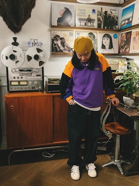 「STARTER（スターター）のアイテム（トップス）」を使った、Air_樂樂酱さん（レディース・158cm）の秋コーディネート