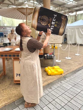 「Handmade（ハンドメイド）のアイテム（ピアス（両耳用））」を使った、はるか。さん（レディース・151cm）の秋コーディネート