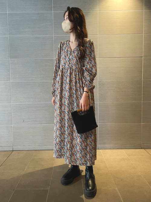 ヴィンテージフラワーワンピース（ワンピース）｜coca（coca）（コカ