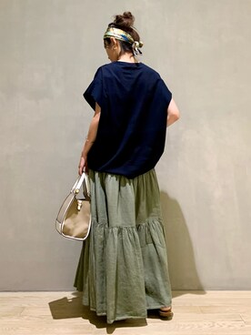 「Rougevif」｜「アイテム（財布/小物）」を使った、はしもとまゆさん（レディース・155cm）の夏コーディネート
