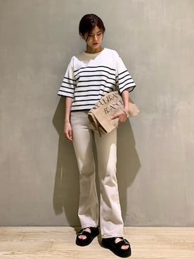 「LAROUTE（ラルート）のアイテム」を使った、はしもとまゆさん（レディース・155cm）の夏コーディネート