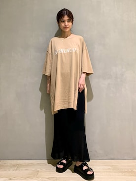 「LAROUTE（ラルート）のアイテム」を使った、はしもとまゆさん（レディース・155cm）の夏コーディネート