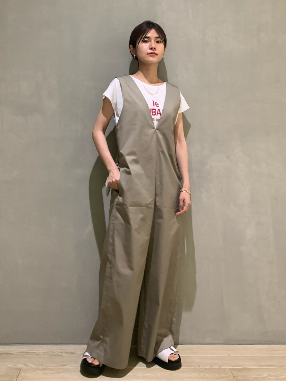 Dickiesベージュオールインワン繋ぎツナギM半袖ディッキーズ必見