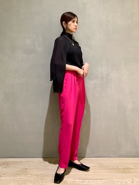 「LAROUTE（ラルート）のアイテム」を使った、はしもとまゆさん（レディース・155cm）の夏コーディネート