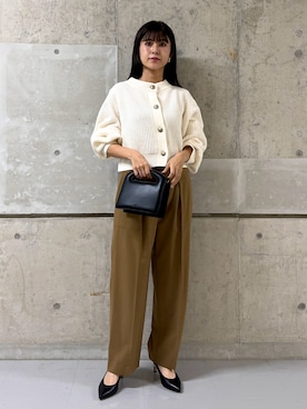 「マイベストコーデ2023」｜はしもとまゆさん（レディース・155cm）の秋コーディネート