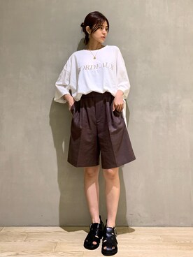 「LAROUTE（ラルート）のアイテム」を使った、はしもとまゆさん（レディース・155cm）の夏コーディネート