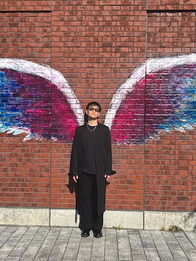 「アイテム（チェスターコート）」を使った、NVOYVさん（メンズ・169cm）の秋コーディネート