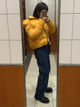 「黄色コーデ」｜kkoさん（レディース・162cm）の冬コーディネート