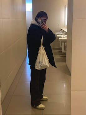 「ワラビーブーツ」｜「アイテム（その他アウター）」を使った、kkoさん（レディース・162cm）の冬コーディネート