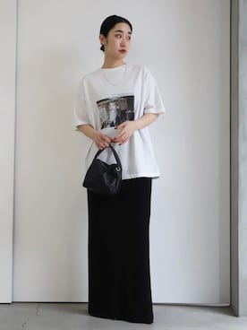 「select MOCA by son（セレクトモカバイソン）のアイテム（Tシャツ/カットソー）」を使った、SELECT MOCA SNAPさん（レディース・162cm）の春コーディネート