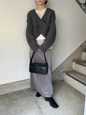 「ワントーンコーデ」｜SELECT MOCA SNAPさん（レディース・158cm）の冬コーディネート