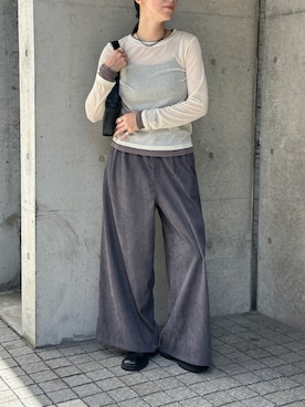 「アイテム（スリッポン）」を使った、SELECT MOCA SNAPさん（骨格ナチュラル・レディース・160cm）の秋コーディネート