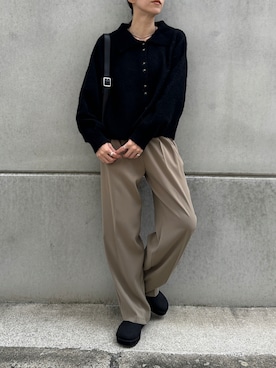 「アイテム（スリッポン）」を使った、SELECT MOCA SNAPさん（骨格ナチュラル・レディース・160cm）の秋コーディネート