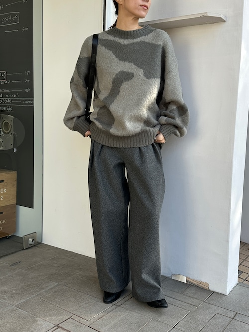 【フォックスカシミヤ】C'EST MOIJE セモアージュニットシャギー　グレー SALE C'EST MOIJEU/セモア―ジュ フォックスボトルネックニットプル