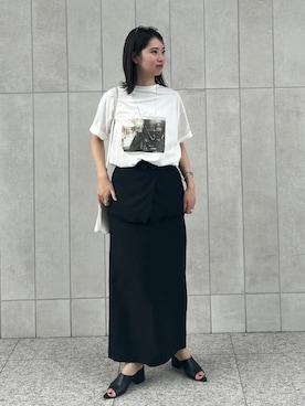 「select MOCA by son（セレクトモカバイソン）のアイテム（Tシャツ/カットソー）」を使った、SELECT MOCA SNAPさん（レディース・162cm）の夏コーディネート