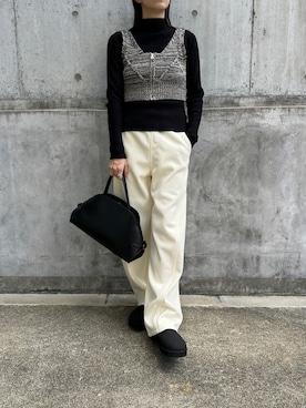 「アイテム（スリッポン）」を使った、SELECT MOCA SNAPさん（骨格ナチュラル・レディース・160cm）の秋コーディネート