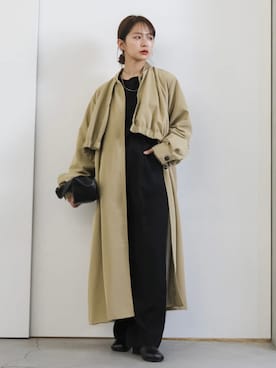 「select MOCA（セレクトモカ）のアイテム（トレンチコート）」を使った、SELECT MOCA SNAPさん（レディース・162cm）の冬コーディネート