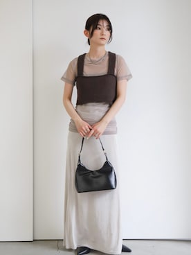 「select MOCA by son（セレクトモカバイソン）のアイテム（Tシャツ/カットソー）」を使った、SELECT MOCA SNAPさん（レディース・162cm）の春コーディネート