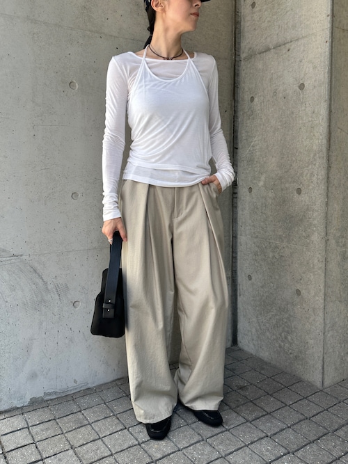 ディープタックワイドパンツ（スラックス）｜select MOCA（セレクト