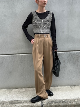 「アイテム（スリッポン）」を使った、SELECT MOCA SNAPさん（レディース・158cm）の秋コーディネート