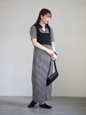 「select MOCA by son（セレクトモカバイソン）のアイテム（ベスト）」を使った、SELECT MOCA SNAPさん（レディース・161cm）の春コーディネート