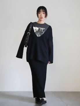 「select MOCA by son（セレクトモカバイソン）のアイテム（Tシャツ/カットソー）」を使った、SELECT MOCA SNAPさん（レディース・162cm）の春コーディネート