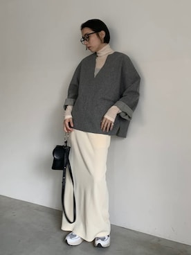 「select MOCA by son（セレクトモカバイソン）のアイテム（Tシャツ/カットソー）」を使った、SELECT MOCA SNAPさん（レディース・162cm）の秋コーディネート