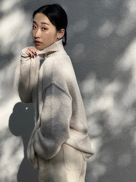 「select MOCA（セレクトモカ）のリンキングオーバーサイズタートルニット（ニット/セーター）」を使った、SELECT MOCA SNAPさん（レディース・162cm）の秋コーディネート