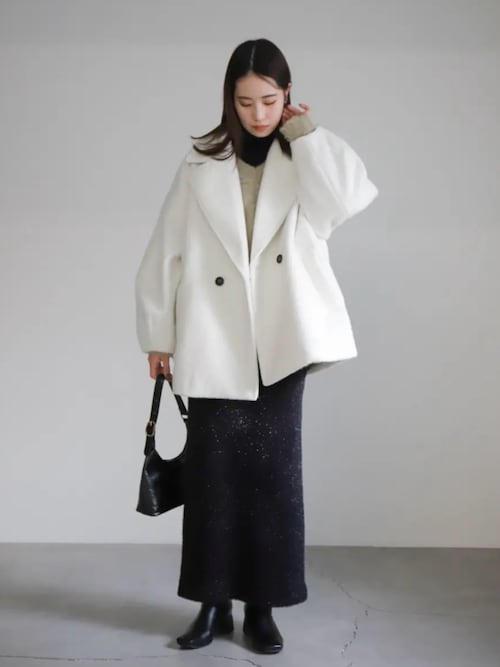 セール】コクーンスリーブミドルチェスターコート（チェスターコート