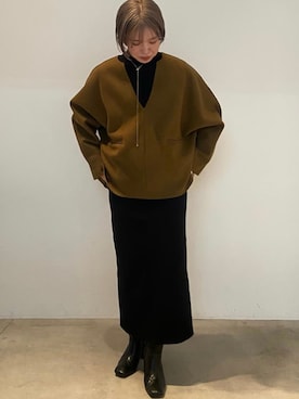 「select MOCA by son（セレクトモカバイソン）のアイテム（Tシャツ/カットソー）」を使った、SELECT MOCA SNAPさん（レディース・162cm）の秋コーディネート