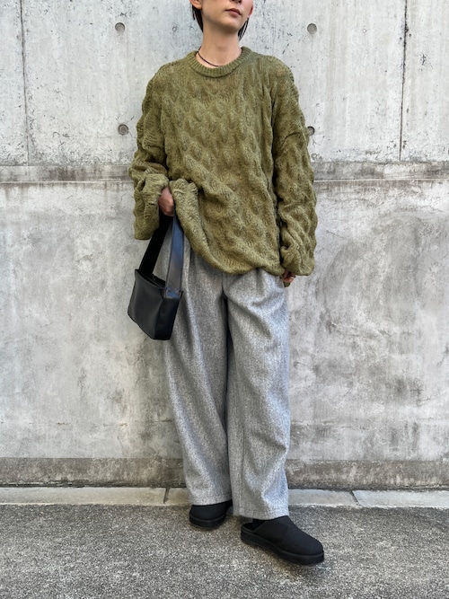 セール】モヘアライクドロップ編みオーバーニット（ニット/セーター