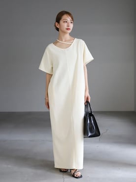 「select MOCA by son（セレクトモカバイソン）のアイテム（ワンピース/ドレス）」を使った、SELECT MOCA SNAPさん（レディース・162cm）の春コーディネート