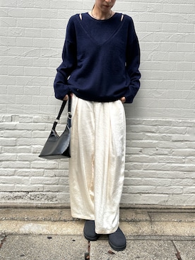 「アイテム（スリッポン）」を使った、SELECT MOCA SNAPさん（骨格ナチュラル・レディース・160cm）の秋コーディネート