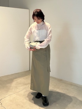 「24ssトレンド」｜「アイテム（スリッポン）」を使った、SELECT MOCA SNAPさん（レディース・162cm）の冬コーディネート