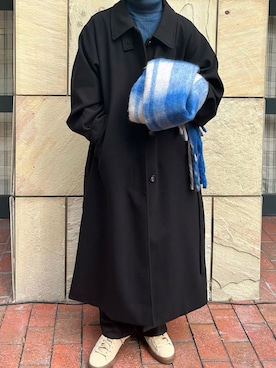 「select MOCA（セレクトモカ）のアイテム（ステンカラーコート）」を使った、SELECT MOCA SNAPさん（レディース・162cm）の冬コーディネート