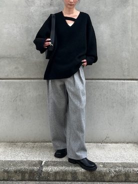 「アイテム（スリッポン）」を使った、SELECT MOCA SNAPさん（レディース・158cm）の秋コーディネート