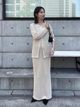 「select MOCA by son（セレクトモカバイソン）のアイテム（ワンピース/ドレス）」を使った、SELECT MOCA SNAPさん（レディース・162cm）の春コーディネート