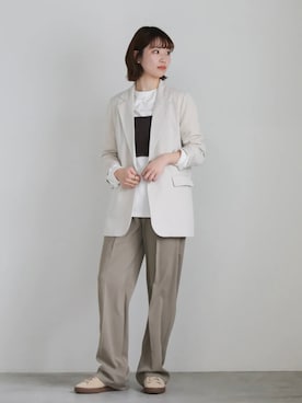 「select MOCA by son（セレクトモカバイソン）のアイテム（ベスト）」を使った、SELECT MOCA SNAPさん（レディース・162cm）の冬コーディネート