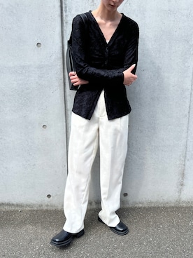 「アイテム（スリッポン）」を使った、SELECT MOCA SNAPさん（レディース・158cm）の秋コーディネート