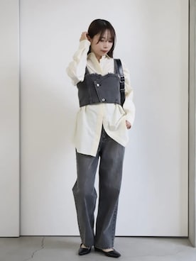 「select MOCA by son（セレクトモカバイソン）のアイテム（シャツ/ブラウス）」を使った、SELECT MOCA SNAPさん（レディース・162cm）の冬コーディネート