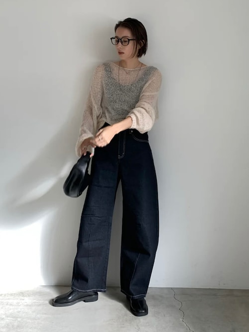 関税込 ＊S Max Mara＊ Balco ミドルライズデニムワイドジーンズ S Max Mara(エス マックスマーラ) デニム・ジーパン(レディース