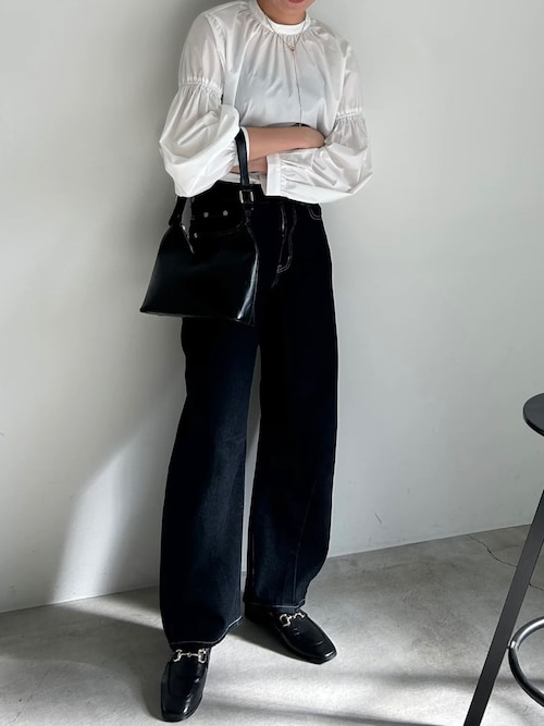ラインカーブワイドデニム（デニムパンツ）｜select MOCA（セレクト