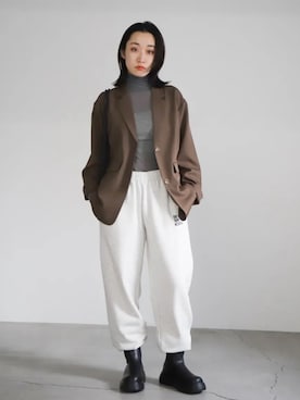「select MOCA by son（セレクトモカバイソン）のアイテム（ジャケット/アウター）」を使った、SELECT MOCA SNAPさん（レディース・162cm）の冬コーディネート
