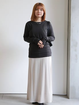 「select MOCA by son（セレクトモカバイソン）のアイテム（Tシャツ/カットソー）」を使った、SELECT MOCA SNAPさん（レディース・148cm）の春コーディネート